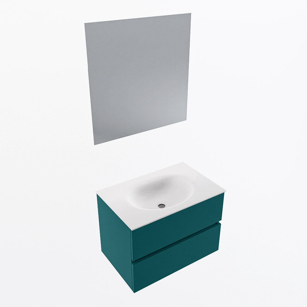 MONDIAZ VICA 70cm mueble de baño Smag 2 cajones. Lavabo MOON Centro sin orificio color Talc con espejo LED. 6 MONDIAZ VICA 70cm mueble de baño Smag 2 cajones. Lavabo MOON Centro sin orificio color Talc con espejo LED. - Imagen 6