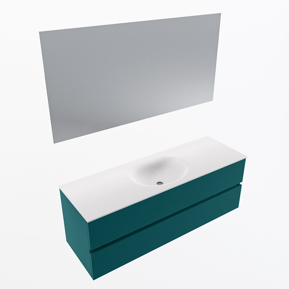 MONDIAZ VICA 140cm mueble de baño Smag 2 cajones. Lavabo MOON Centro sin orificio color Talc con espejo LED. 5 MONDIAZ VICA 140cm mueble de baño Smag 2 cajones. Lavabo MOON Centro sin orificio color Talc con espejo LED. - Imagen 6