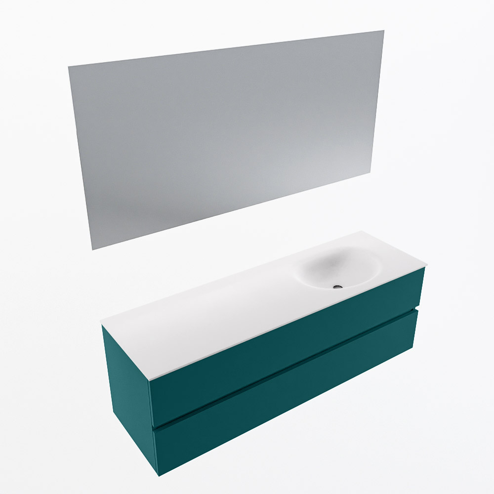 MONDIAZ VICA 150cm mueble de baño Smag 2 cajones. Lavabo MOON Derecho sin orificio color Talc con espejo LED. 6 MONDIAZ VICA 150cm mueble de baño Smag 2 cajones. Lavabo MOON Derecho sin orificio color Talc con espejo LED. - Imagen 6