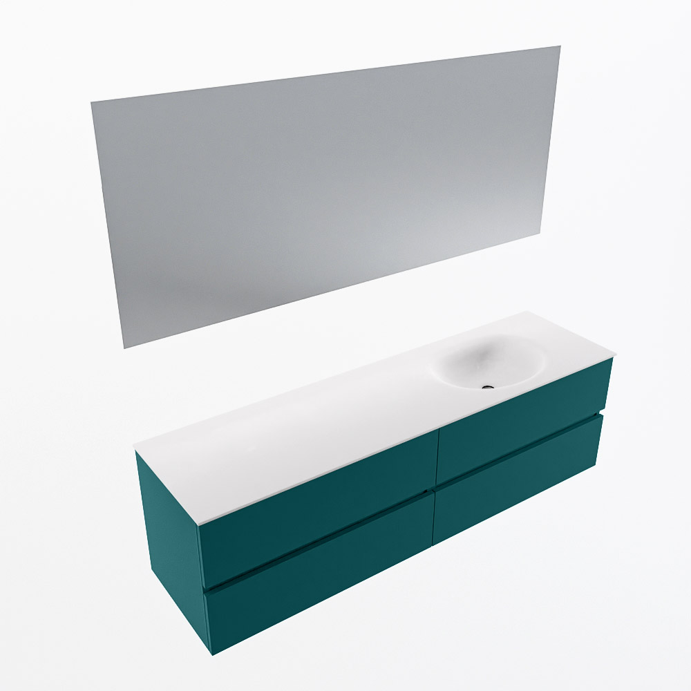 MONDIAZ VICA 170cm mueble de baño Smag 4 cajones. Lavabo MOON Derecho 1 orificio color Talc con espejo LED. 6 MONDIAZ VICA 170cm mueble de baño Smag 4 cajones. Lavabo MOON Derecho 1 orificio color Talc con espejo LED. - Imagen 6