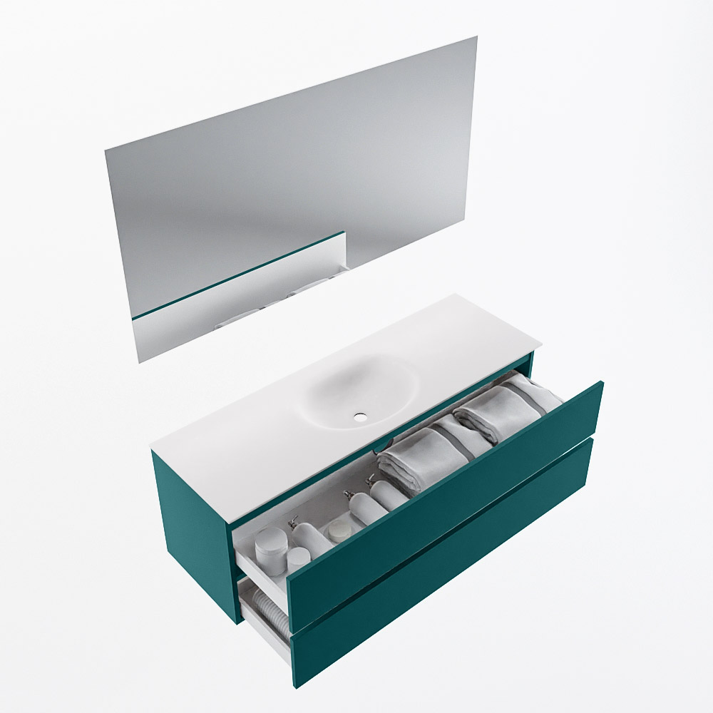 MONDIAZ VICA 140cm mueble de baño Smag 2 cajones. Lavabo MOON Centro sin orificio color Talc con espejo LED. 6 MONDIAZ VICA 140cm mueble de baño Smag 2 cajones. Lavabo MOON Centro sin orificio color Talc con espejo LED. - Imagen 7