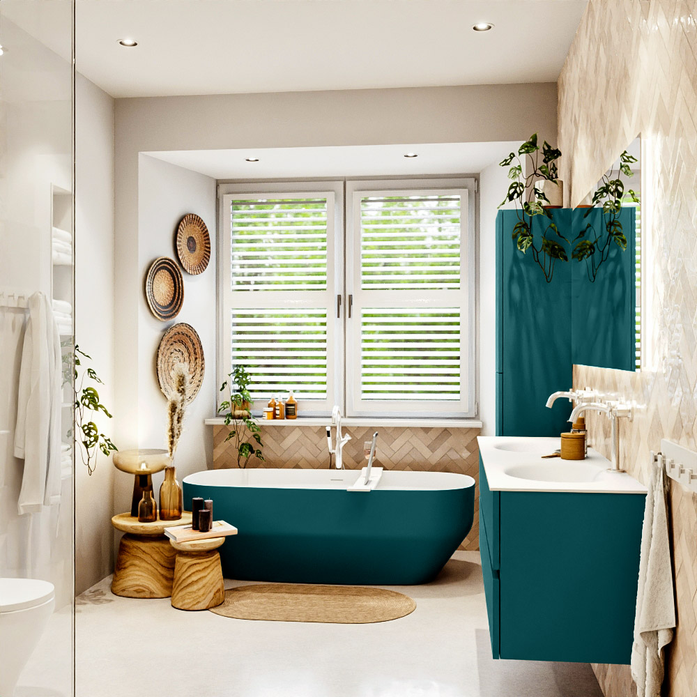 MONDIAZ VICA 150cm mueble de baño Smag 2 cajones. Lavabo MOON Doble 2 orificios color Talc con espejo LED. 3 MONDIAZ VICA 150cm mueble de baño Smag 2 cajones. Lavabo MOON Doble 2 orificios color Talc con espejo LED. - Imagen 3