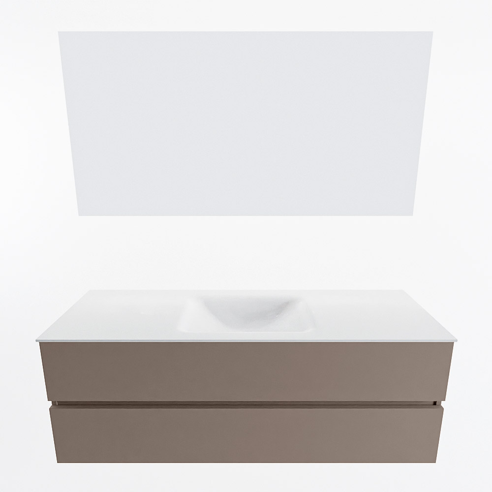 MONDIAZ VICA 140cm mueble de baño Smoke 2 cajones. Lavabo CLOUD Centro 1 orificio color Talc con espejo LED. 4 MONDIAZ VICA 140cm mueble de baño Smoke 2 cajones. Lavabo CLOUD Centro 1 orificio color Talc con espejo LED. - Imagen 5
