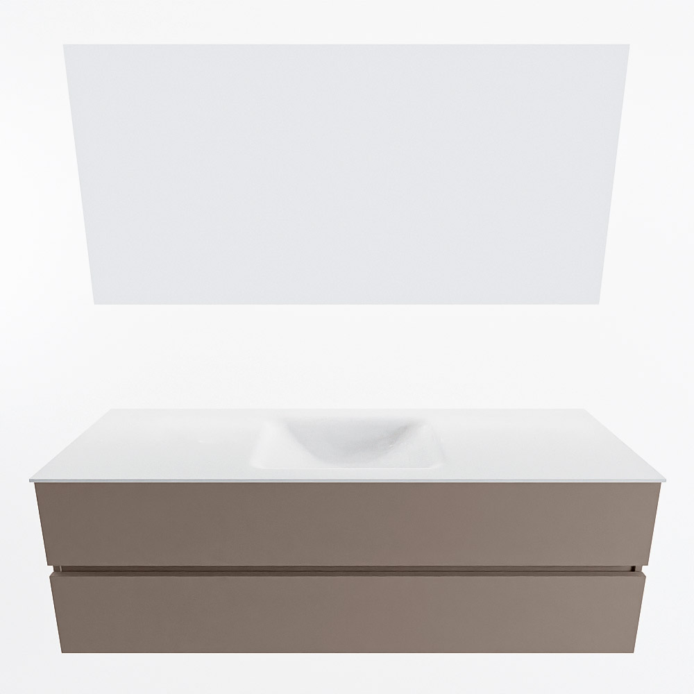 MONDIAZ VICA 150cm mueble de baño Smoke 2 cajones. Lavabo CLOUD Centro sin orificio color Talc con espejo LED. 5 MONDIAZ VICA 150cm mueble de baño Smoke 2 cajones. Lavabo CLOUD Centro sin orificio color Talc con espejo LED. - Imagen 5