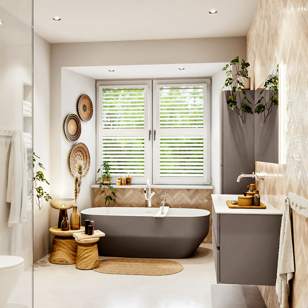 MONDIAZ VICA 120cm mueble de baño Smoke 4 cajones. Lavabo CLOUD Izquierda sin orificio color Talc con espejo LED. 3 MONDIAZ VICA 120cm mueble de baño Smoke 4 cajones. Lavabo CLOUD Izquierda sin orificio color Talc con espejo LED. - Imagen 3