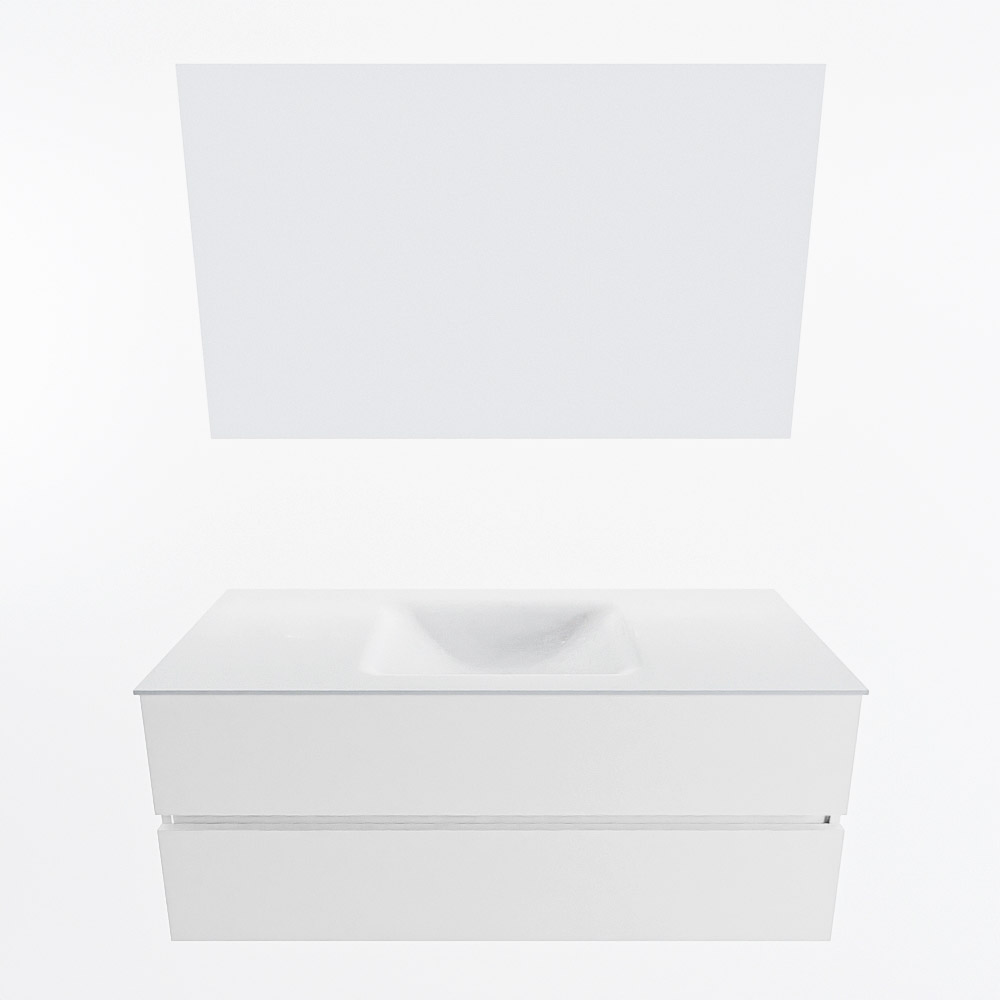 MONDIAZ VICA 120cm mueble de baño Talc 2 cajones. Lavabo CLOUD Centro 1 orificio color Talc con espejo LED. 5 MONDIAZ VICA 120cm mueble de baño Talc 2 cajones. Lavabo CLOUD Centro 1 orificio color Talc con espejo LED. - Imagen 5