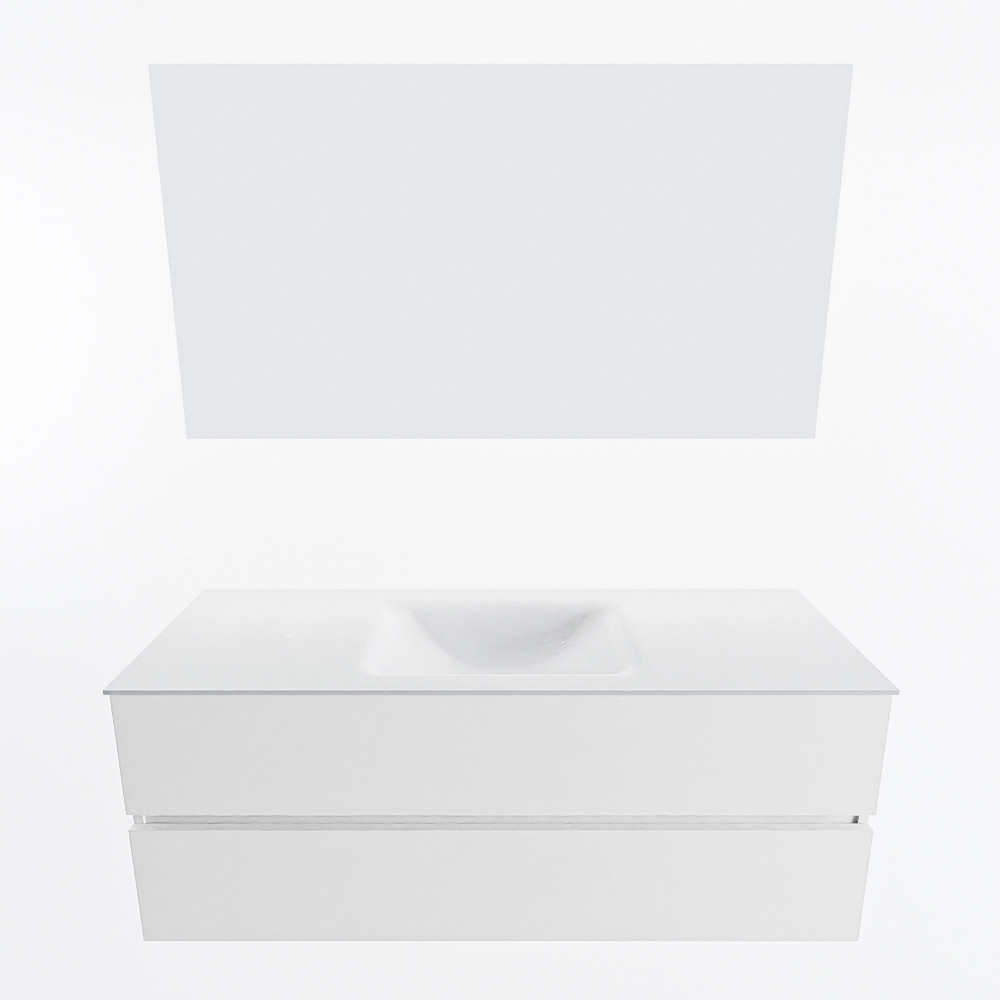 MONDIAZ VICA 130cm mueble de baño Talc 2 cajones. Lavabo CLOUD Centro sin orificio color Talc con espejo LED. 4 MONDIAZ VICA 130cm mueble de baño Talc 2 cajones. Lavabo CLOUD Centro sin orificio color Talc con espejo LED. - Imagen 5
