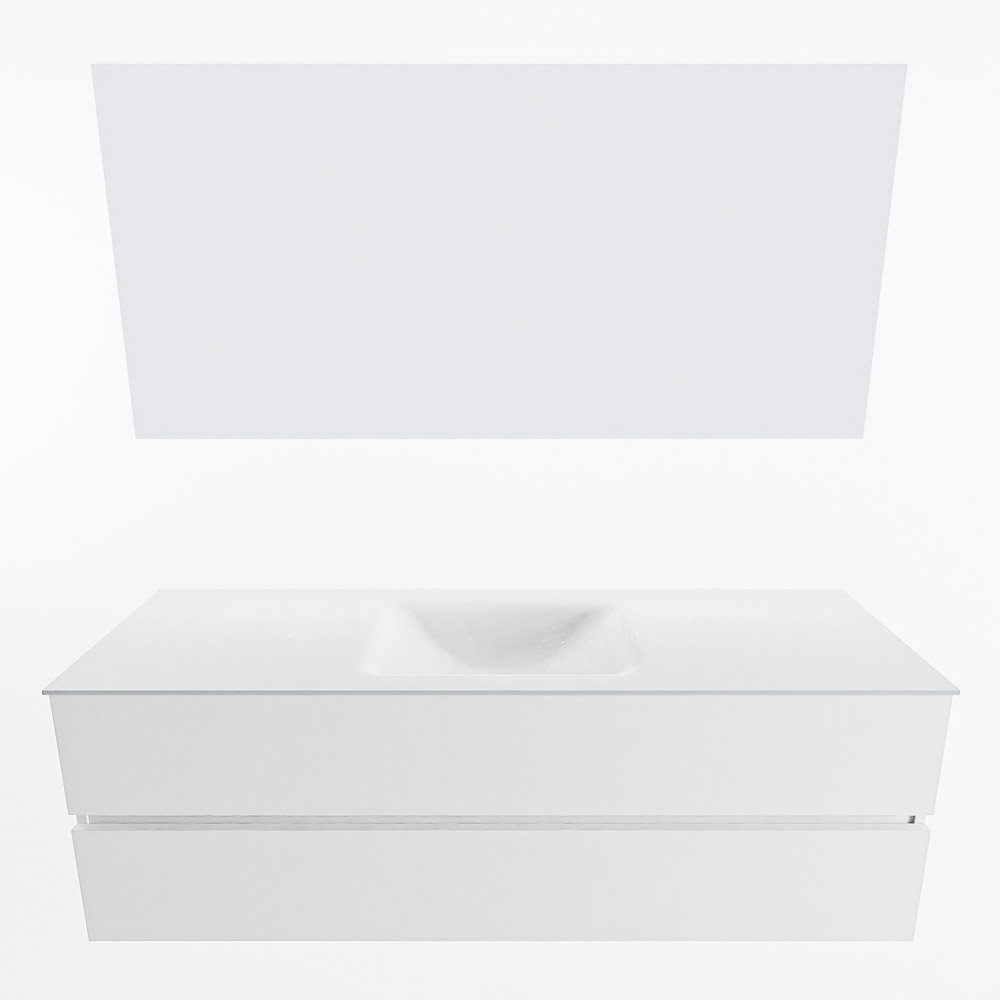 MONDIAZ VICA 150cm mueble de baño Talc 2 cajones. Lavabo CLOUD Centro sin orificio color Talc con espejo LED. 5 MONDIAZ VICA 150cm mueble de baño Talc 2 cajones. Lavabo CLOUD Centro sin orificio color Talc con espejo LED. - Imagen 5