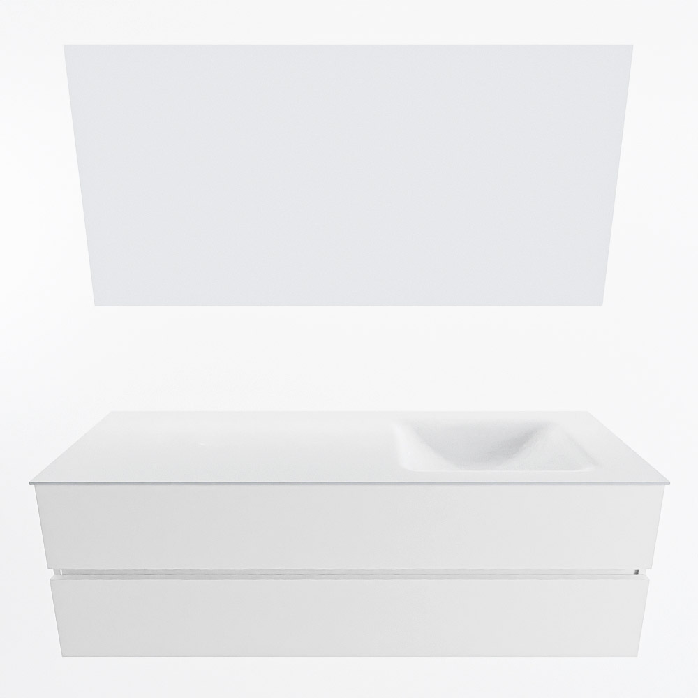 MONDIAZ VICA 150cm mueble de baño Talc 2 cajones. Lavabo CLOUD Derecho sin orificio color Talc con espejo LED. 5 MONDIAZ VICA 150cm mueble de baño Talc 2 cajones. Lavabo CLOUD Derecho sin orificio color Talc con espejo LED. - Imagen 5