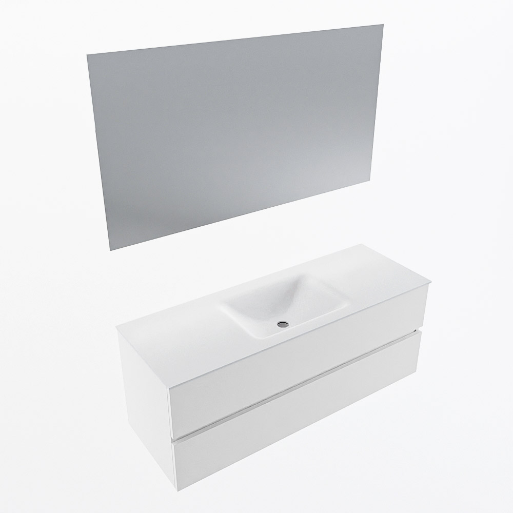 MONDIAZ VICA 130cm mueble de baño Talc 2 cajones. Lavabo CLOUD Centro sin orificio color Talc con espejo LED. 5 MONDIAZ VICA 130cm mueble de baño Talc 2 cajones. Lavabo CLOUD Centro sin orificio color Talc con espejo LED. - Imagen 6