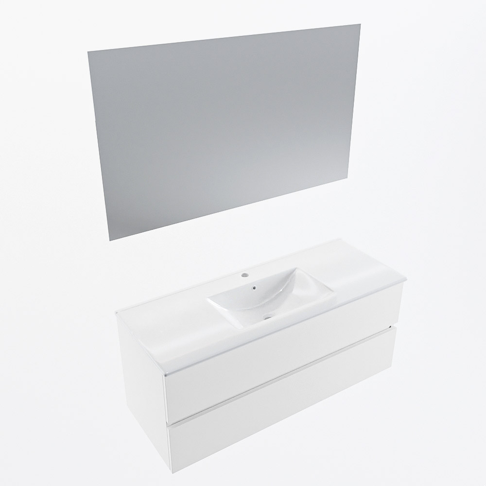 MONDIAZ VICA 120cm mueble de baño Talc 2 cajones. Lavabo DENIA Centro 1 orificio color Blanco brillo con espejo LED. 6 MONDIAZ VICA 120cm mueble de baño Talc 2 cajones. Lavabo DENIA Centro 1 orificio color Blanco brillo con espejo LED. - Imagen 6