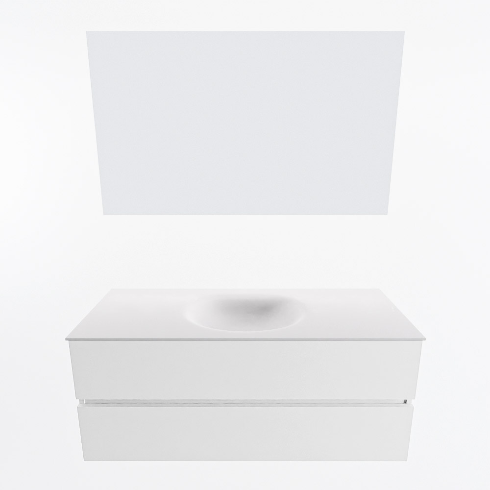 MONDIAZ VICA 120cm mueble de baño Talc 2 cajones. Lavabo MOON Centro sin orificio color Talc con espejo LED. 5 MONDIAZ VICA 120cm mueble de baño Talc 2 cajones. Lavabo MOON Centro sin orificio color Talc con espejo LED. - Imagen 5