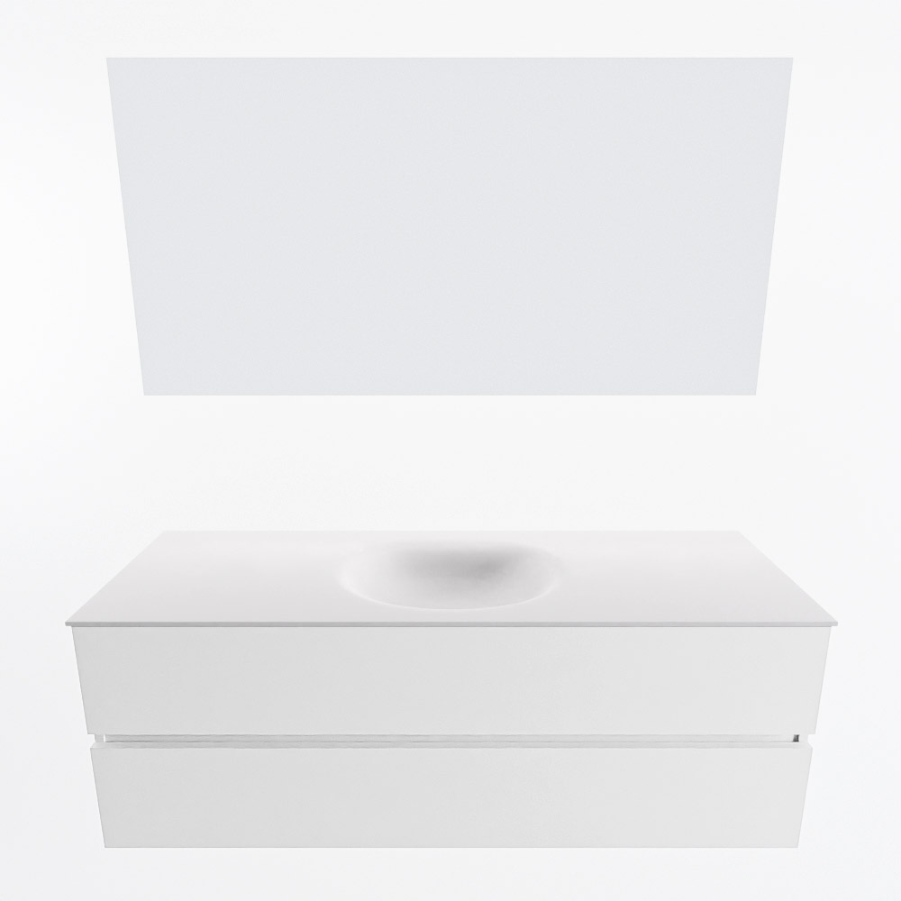 MONDIAZ VICA 140cm mueble de baño Talc 2 cajones. Lavabo MOON Centro 1 orificio color Talc con espejo LED. 4 MONDIAZ VICA 140cm mueble de baño Talc 2 cajones. Lavabo MOON Centro 1 orificio color Talc con espejo LED. - Imagen 5