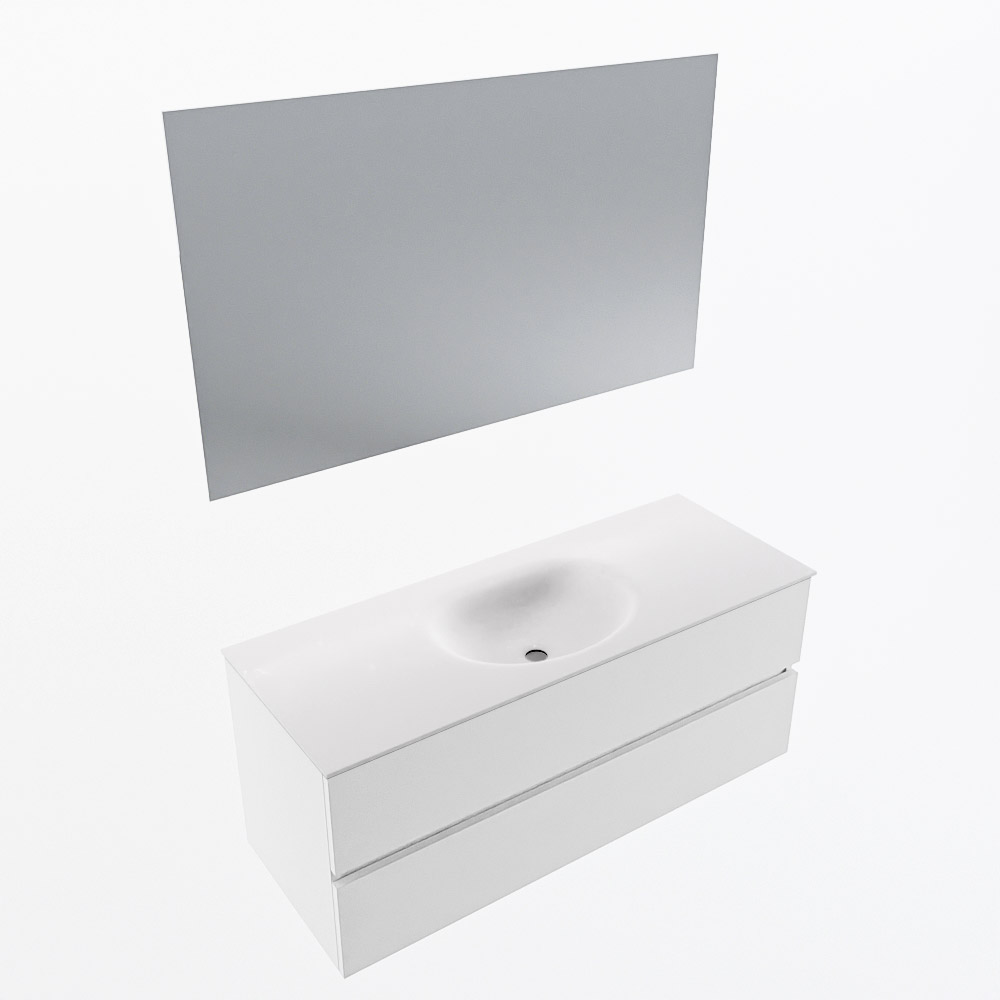 MONDIAZ VICA 120cm mueble de baño Talc 2 cajones. Lavabo MOON Centro sin orificio color Talc con espejo LED. 6 MONDIAZ VICA 120cm mueble de baño Talc 2 cajones. Lavabo MOON Centro sin orificio color Talc con espejo LED. - Imagen 6