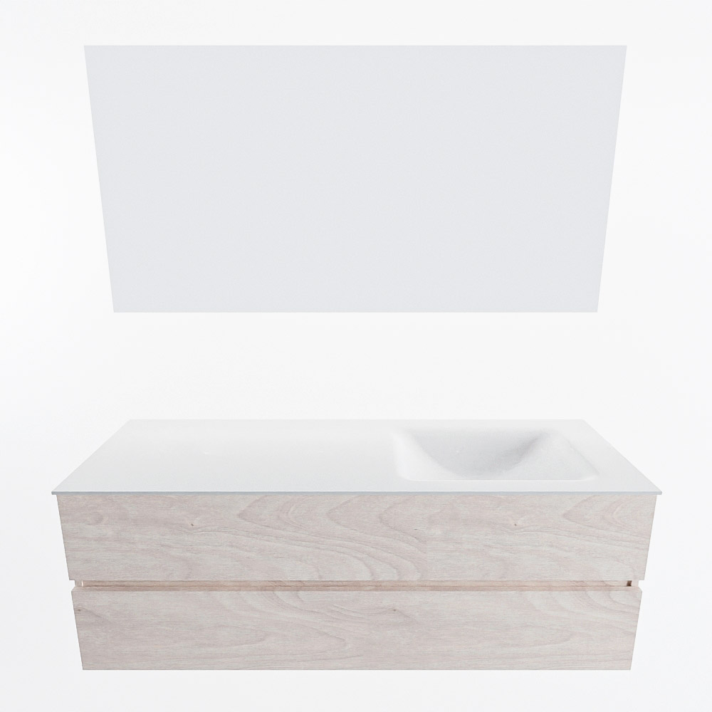 MONDIAZ VICA 140cm mueble de baño Underlayment 2 cajones. Lavabo CLOUD Derecho sin orificio color Talc con espejo LED. 4 MONDIAZ VICA 140cm mueble de baño Underlayment 2 cajones. Lavabo CLOUD Derecho sin orificio color Talc con espejo LED. - Imagen 5