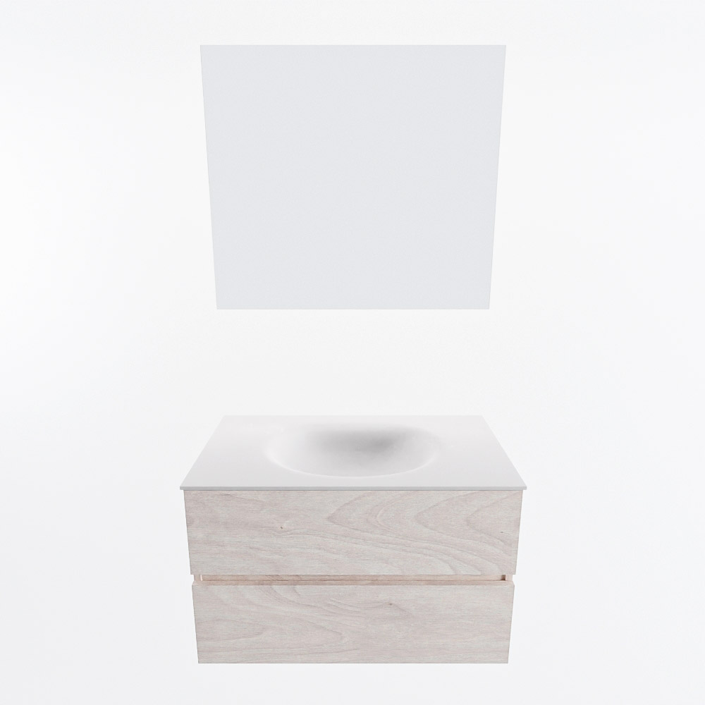 MONDIAZ VICA 80cm mueble de baño Underlayment 2 cajones. Lavabo MOON Centro sin orificio color Talc con espejo LED. 5 MONDIAZ VICA 80cm mueble de baño Underlayment 2 cajones. Lavabo MOON Centro sin orificio color Talc con espejo LED. - Imagen 5