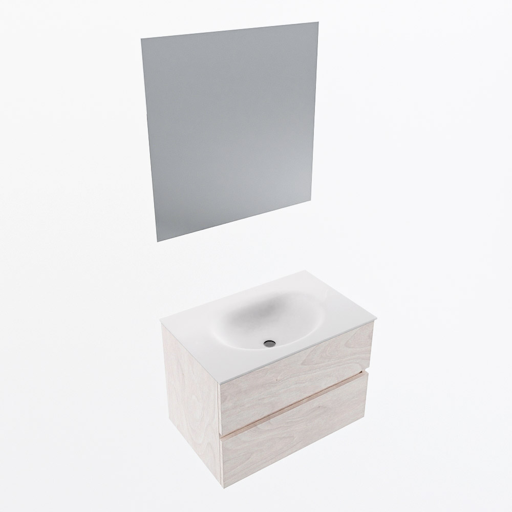 MONDIAZ VICA 70cm mueble de baño Underlayment 2 cajones. Lavabo MOON Centro 1 orificio color Talc con espejo LED. 6 MONDIAZ VICA 70cm mueble de baño Underlayment 2 cajones. Lavabo MOON Centro 1 orificio color Talc con espejo LED. - Imagen 6