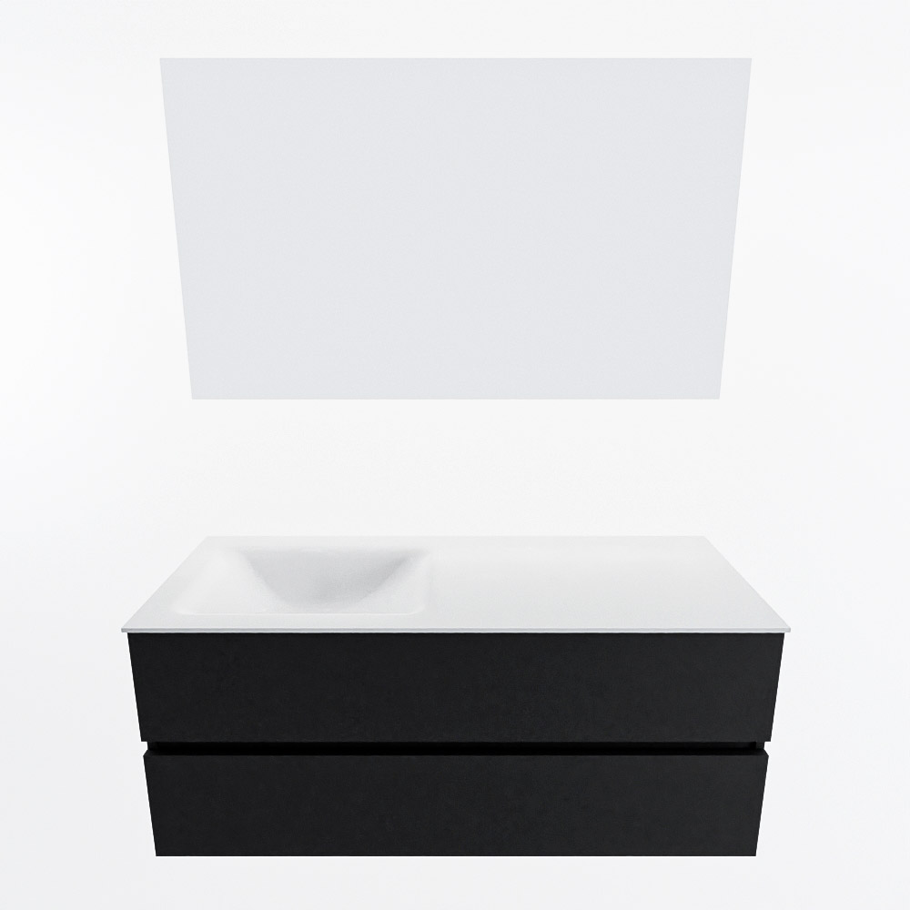 MONDIAZ VICA 120cm mueble de baño Urban 2 cajones. Lavabo CLOUD Izquierda sin orificio color Talc con espejo LED. 5 MONDIAZ VICA 120cm mueble de baño Urban 2 cajones. Lavabo CLOUD Izquierda sin orificio color Talc con espejo LED. - Imagen 5