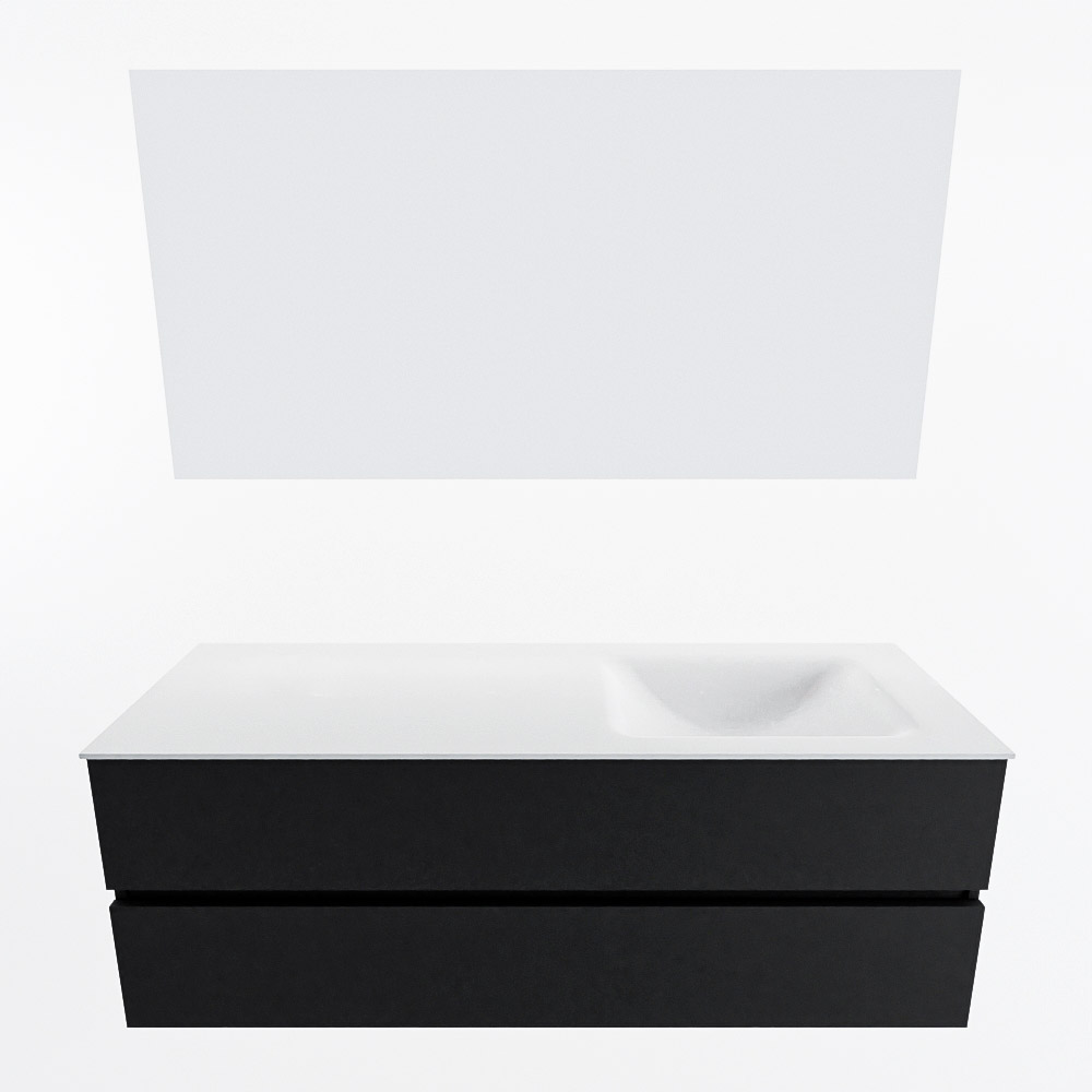 MONDIAZ VICA 140cm mueble de baño Urban 2 cajones. Lavabo CLOUD Derecho 1 orificio color Talc con espejo LED. 4 MONDIAZ VICA 140cm mueble de baño Urban 2 cajones. Lavabo CLOUD Derecho 1 orificio color Talc con espejo LED. - Imagen 5