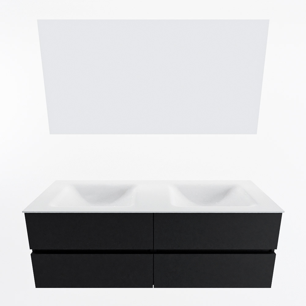 MONDIAZ VICA 140cm mueble de baño Urban 4 cajones. Lavabo CLOUD Doble 2 orificios color Talc con espejo LED. 4 MONDIAZ VICA 140cm mueble de baño Urban 4 cajones. Lavabo CLOUD Doble 2 orificios color Talc con espejo LED. - Imagen 5