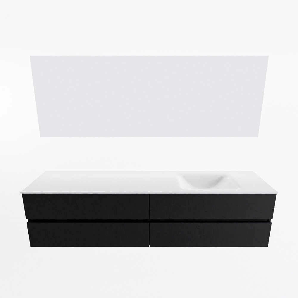 MONDIAZ VICA 200cm mueble de baño Urban 4 cajones. Lavabo CLOUD Derecho 1 orificio color Talc con espejo LED. 5 MONDIAZ VICA 200cm mueble de baño Urban 4 cajones. Lavabo CLOUD Derecho 1 orificio color Talc con espejo LED. - Imagen 5