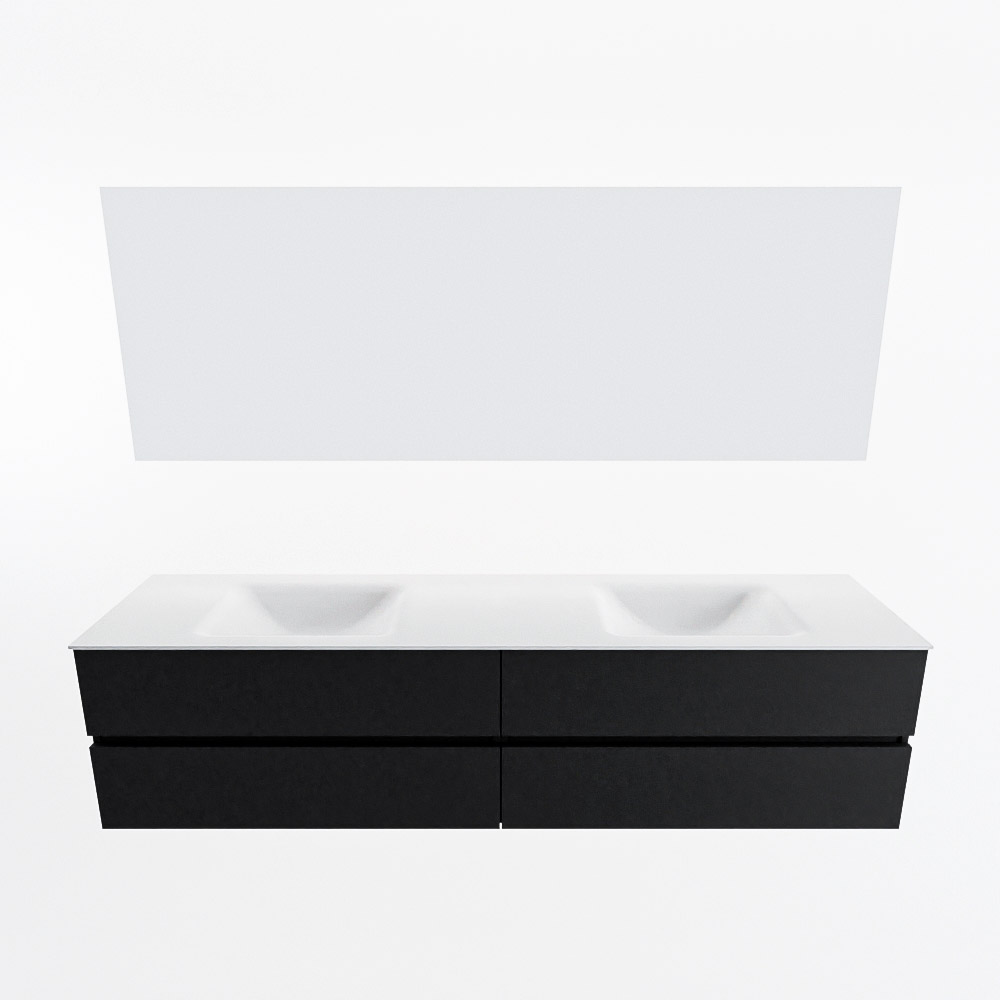 MONDIAZ VICA 200cm mueble de baño Urban 4 cajones. Lavabo CLOUD Doble 2 orificios color Talc con espejo LED. 5 MONDIAZ VICA 200cm mueble de baño Urban 4 cajones. Lavabo CLOUD Doble 2 orificios color Talc con espejo LED. - Imagen 5