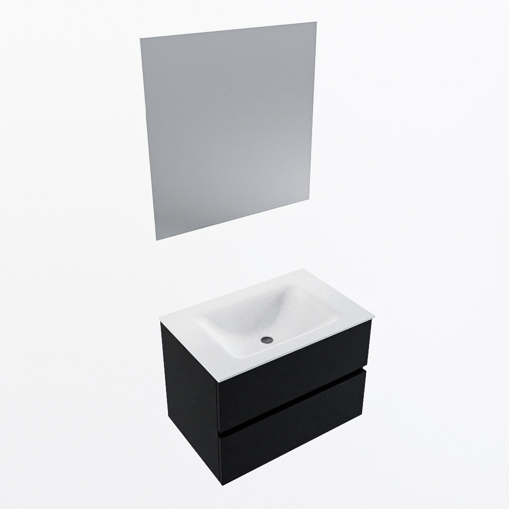 MONDIAZ VICA 70cm mueble de baño Urban 2 cajones. Lavabo CLOUD Centro 1 orificio color Talc con espejo LED. 6 MONDIAZ VICA 70cm mueble de baño Urban 2 cajones. Lavabo CLOUD Centro 1 orificio color Talc con espejo LED. - Imagen 6