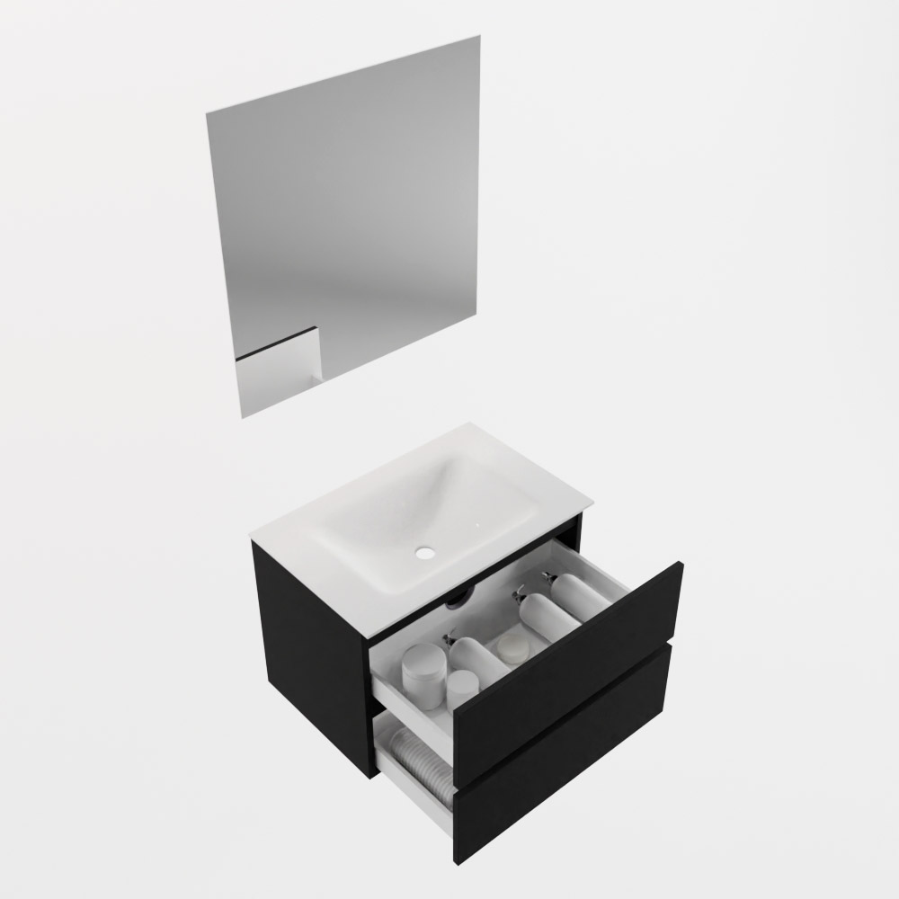 MONDIAZ VICA 70cm mueble de baño Urban 2 cajones. Lavabo CLOUD Centro 1 orificio color Talc con espejo LED. 7 MONDIAZ VICA 70cm mueble de baño Urban 2 cajones. Lavabo CLOUD Centro 1 orificio color Talc con espejo LED. - Imagen 7