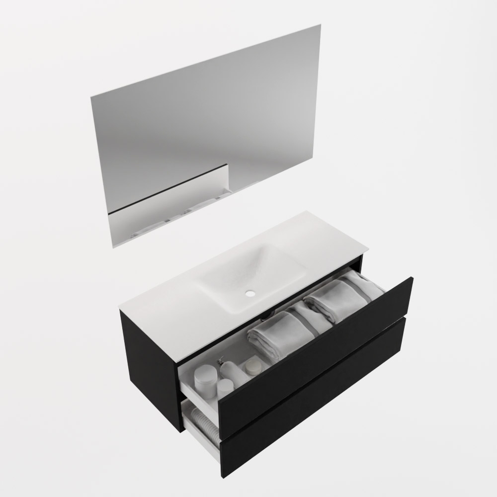 MONDIAZ VICA 120cm mueble de baño Urban 2 cajones. Lavabo CLOUD Centro 1 orificio color Talc con espejo LED. 7 MONDIAZ VICA 120cm mueble de baño Urban 2 cajones. Lavabo CLOUD Centro 1 orificio color Talc con espejo LED. - Imagen 7