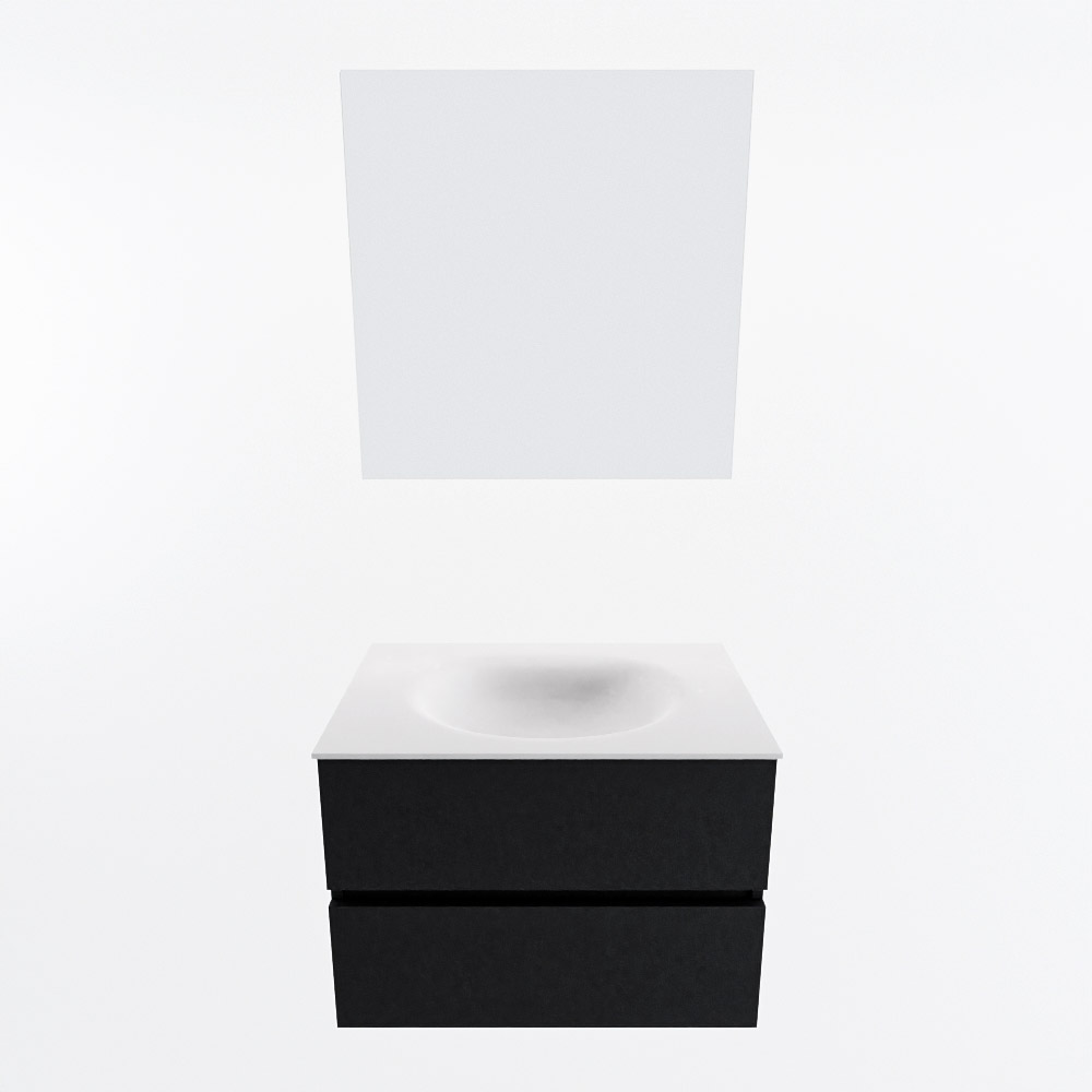 MONDIAZ VICA 70cm mueble de baño Urban 2 cajones. Lavabo MOON Centro 1 orificio color Talc con espejo LED. 5 MONDIAZ VICA 70cm mueble de baño Urban 2 cajones. Lavabo MOON Centro 1 orificio color Talc con espejo LED. - Imagen 5