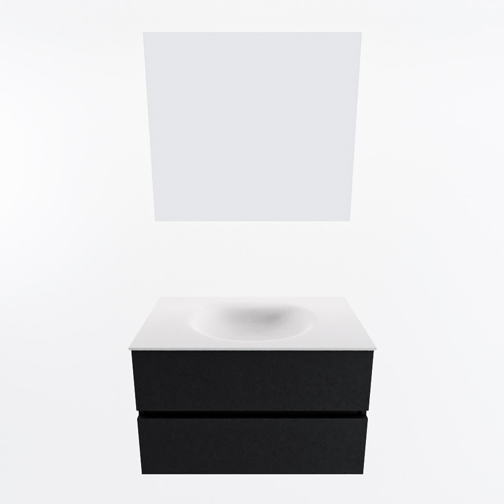 MONDIAZ VICA 80cm mueble de baño Urban 2 cajones. Lavabo MOON Centro sin orificio color Talc con espejo LED. 5 MONDIAZ VICA 80cm mueble de baño Urban 2 cajones. Lavabo MOON Centro sin orificio color Talc con espejo LED. - Imagen 5