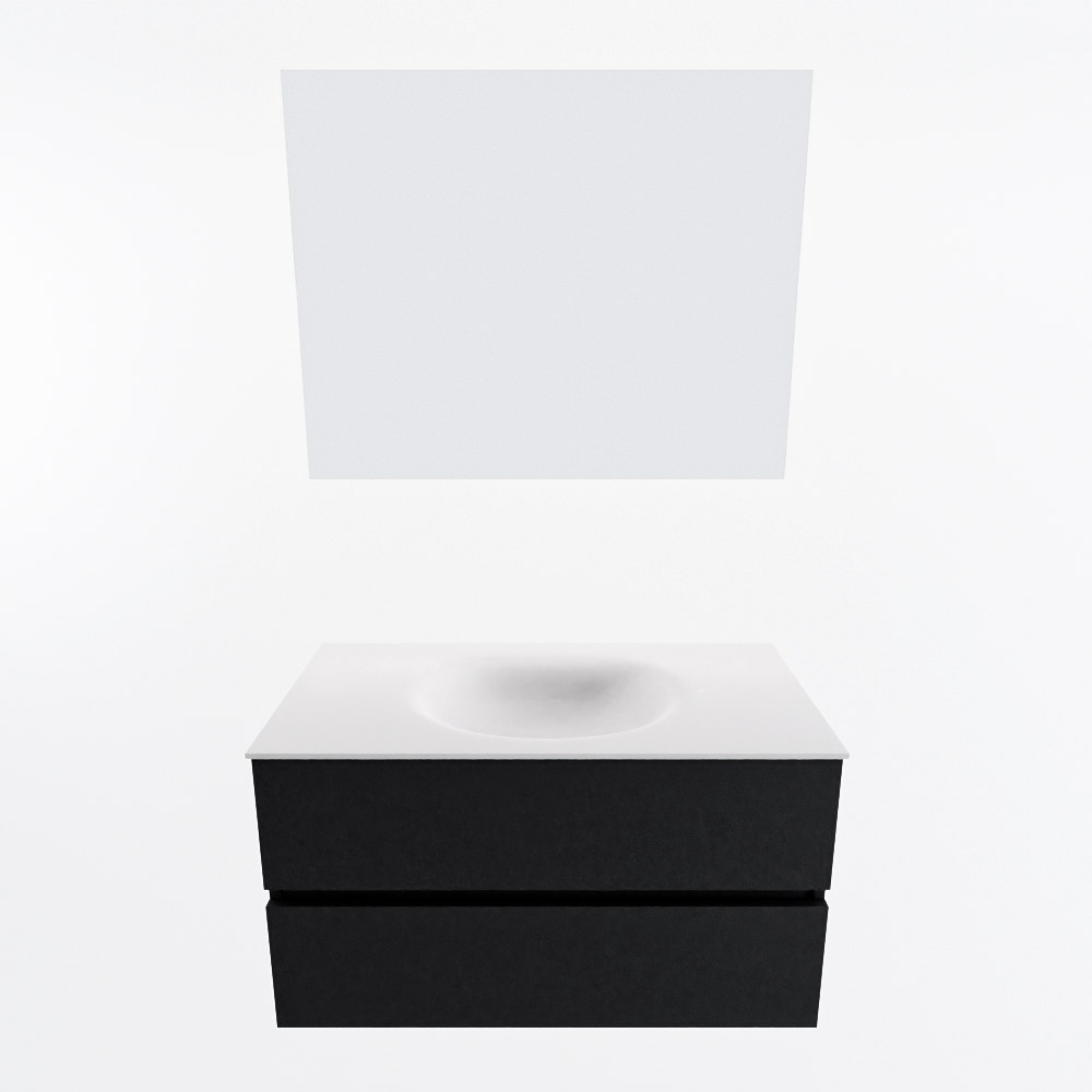 MONDIAZ VICA 90cm mueble de baño Urban 2 cajones. Lavabo MOON Centro sin orificio color Talc con espejo LED. 5 MONDIAZ VICA 90cm mueble de baño Urban 2 cajones. Lavabo MOON Centro sin orificio color Talc con espejo LED. - Imagen 5