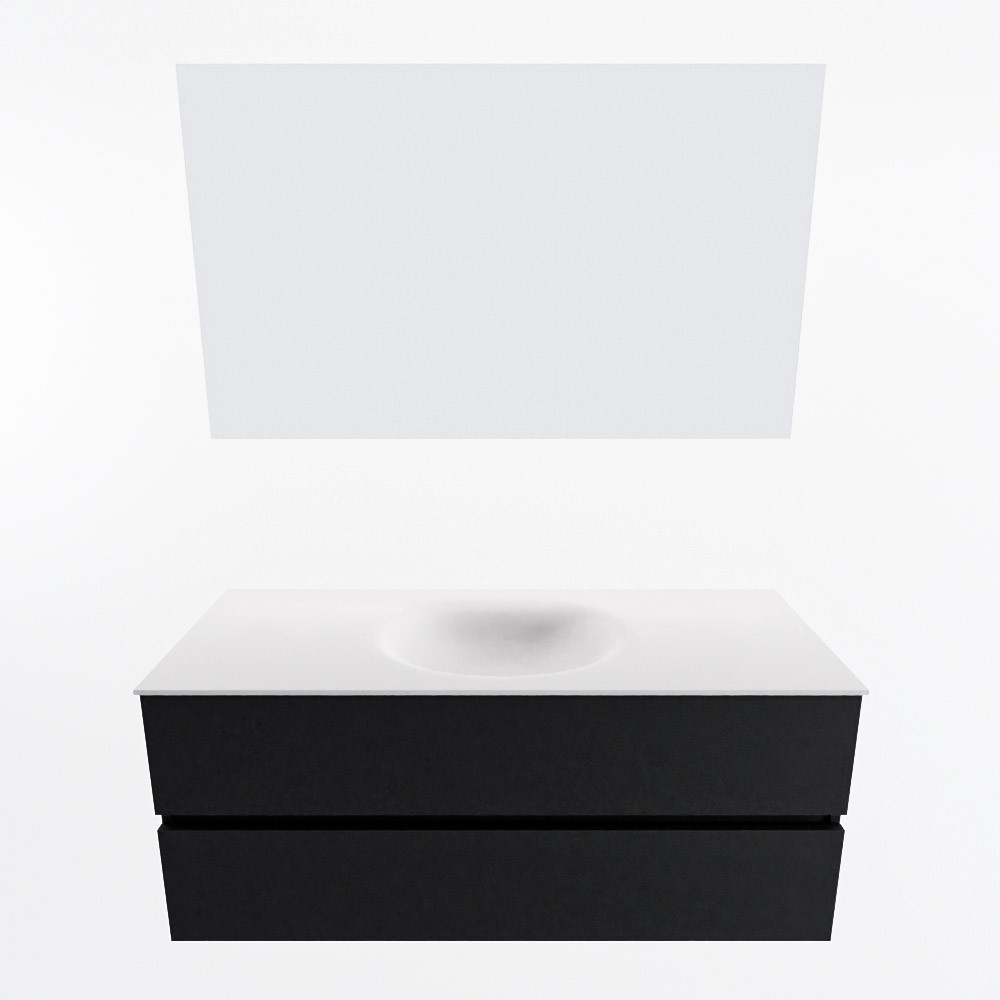 MONDIAZ VICA 120cm mueble de baño Urban 2 cajones. Lavabo MOON Centro sin orificio color Talc con espejo LED. 5 MONDIAZ VICA 120cm mueble de baño Urban 2 cajones. Lavabo MOON Centro sin orificio color Talc con espejo LED. - Imagen 5