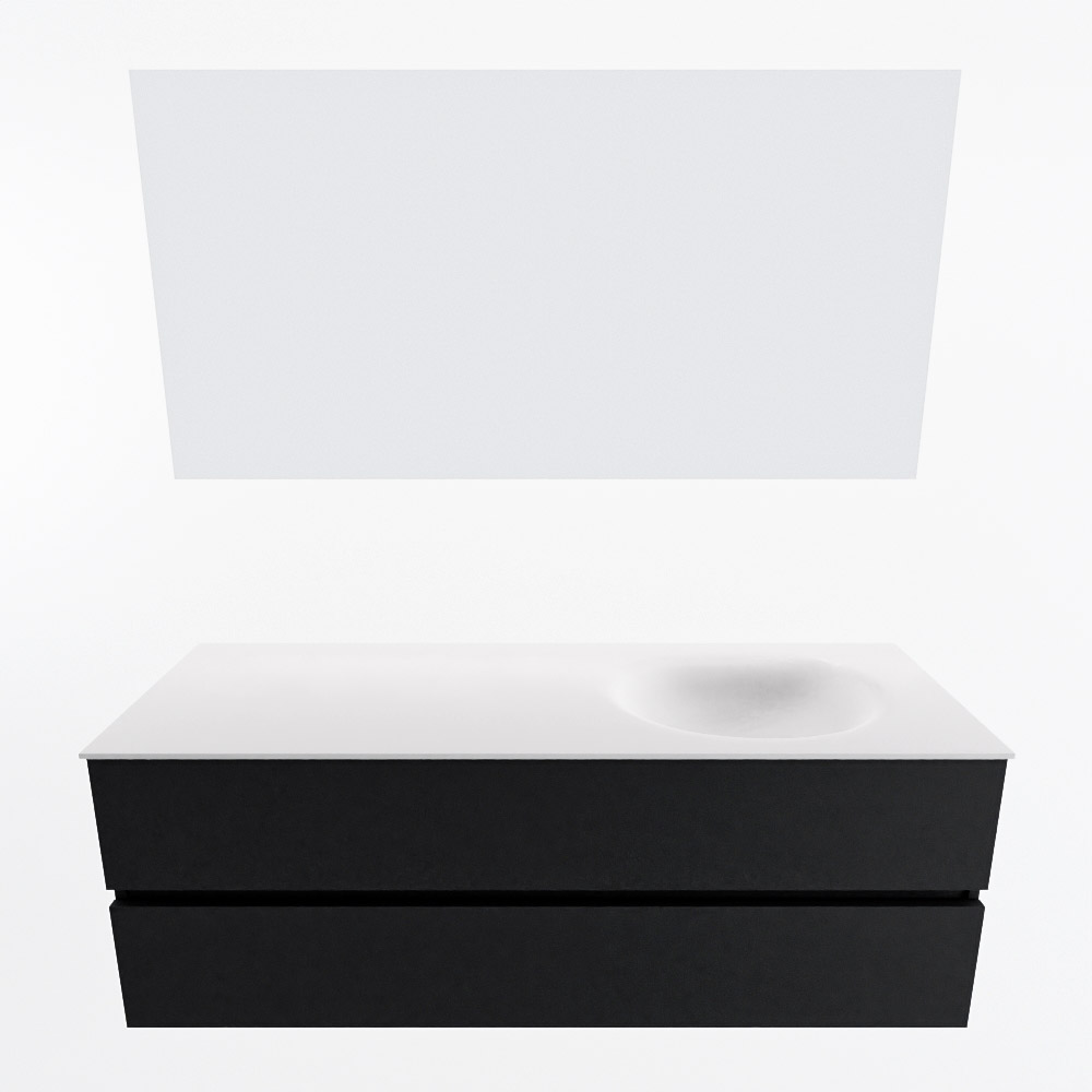 MONDIAZ VICA 140cm mueble de baño Urban 2 cajones. Lavabo MOON Derecho sin orificio color Talc con espejo LED. 4 MONDIAZ VICA 140cm mueble de baño Urban 2 cajones. Lavabo MOON Derecho sin orificio color Talc con espejo LED. - Imagen 5