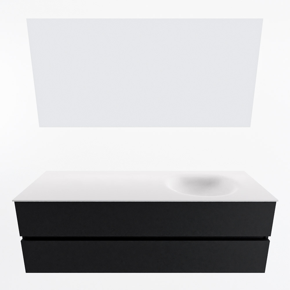 MONDIAZ VICA 150cm mueble de baño Urban 2 cajones. Lavabo MOON Derecho sin orificio color Talc con espejo LED. 5 MONDIAZ VICA 150cm mueble de baño Urban 2 cajones. Lavabo MOON Derecho sin orificio color Talc con espejo LED. - Imagen 5