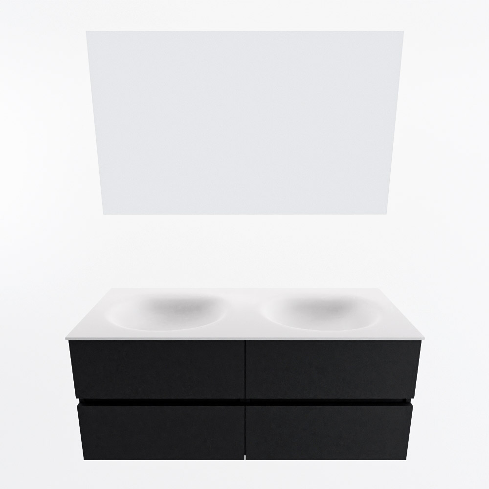 MONDIAZ VICA 120cm mueble de baño Urban 4 cajones. Lavabo MOON Doble sin orificio color Talc con espejo LED. 5 MONDIAZ VICA 120cm mueble de baño Urban 4 cajones. Lavabo MOON Doble sin orificio color Talc con espejo LED. - Imagen 5