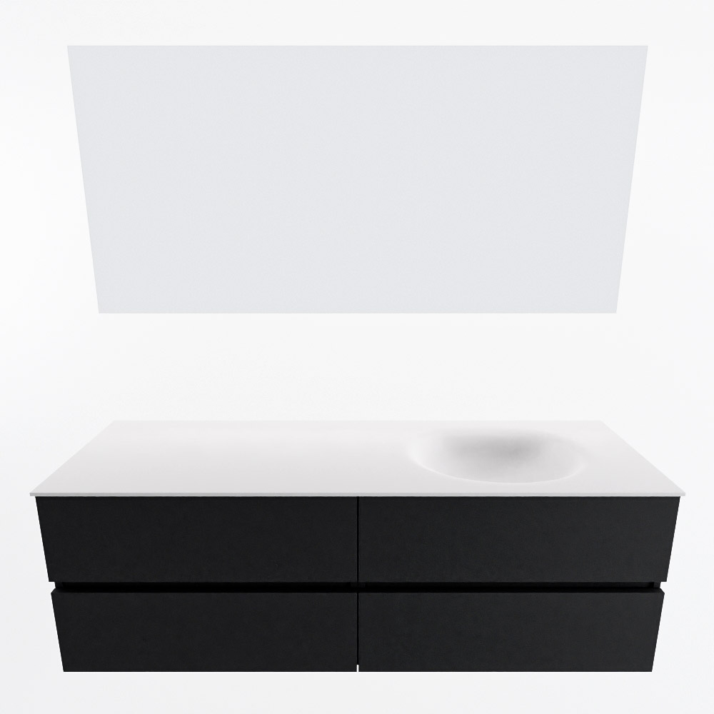 MONDIAZ VICA 150cm mueble de baño Urban 4 cajones. Lavabo MOON Derecho 1 orificio color Talc con espejo LED. 5 MONDIAZ VICA 150cm mueble de baño Urban 4 cajones. Lavabo MOON Derecho 1 orificio color Talc con espejo LED. - Imagen 5