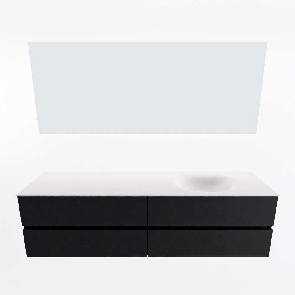 MONDIAZ VICA 180cm mueble de baño Urban 4 cajones. Lavabo MOON Derecho 1 orificio color Talc con espejo LED. 5 MONDIAZ VICA 180cm mueble de baño Urban 4 cajones. Lavabo MOON Derecho 1 orificio color Talc con espejo LED. - Imagen 5