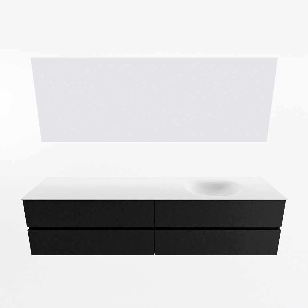MONDIAZ VICA 200cm mueble de baño Urban 4 cajones. Lavabo MOON Derecho sin orificio color Talc con espejo LED. 5 MONDIAZ VICA 200cm mueble de baño Urban 4 cajones. Lavabo MOON Derecho sin orificio color Talc con espejo LED. - Imagen 5