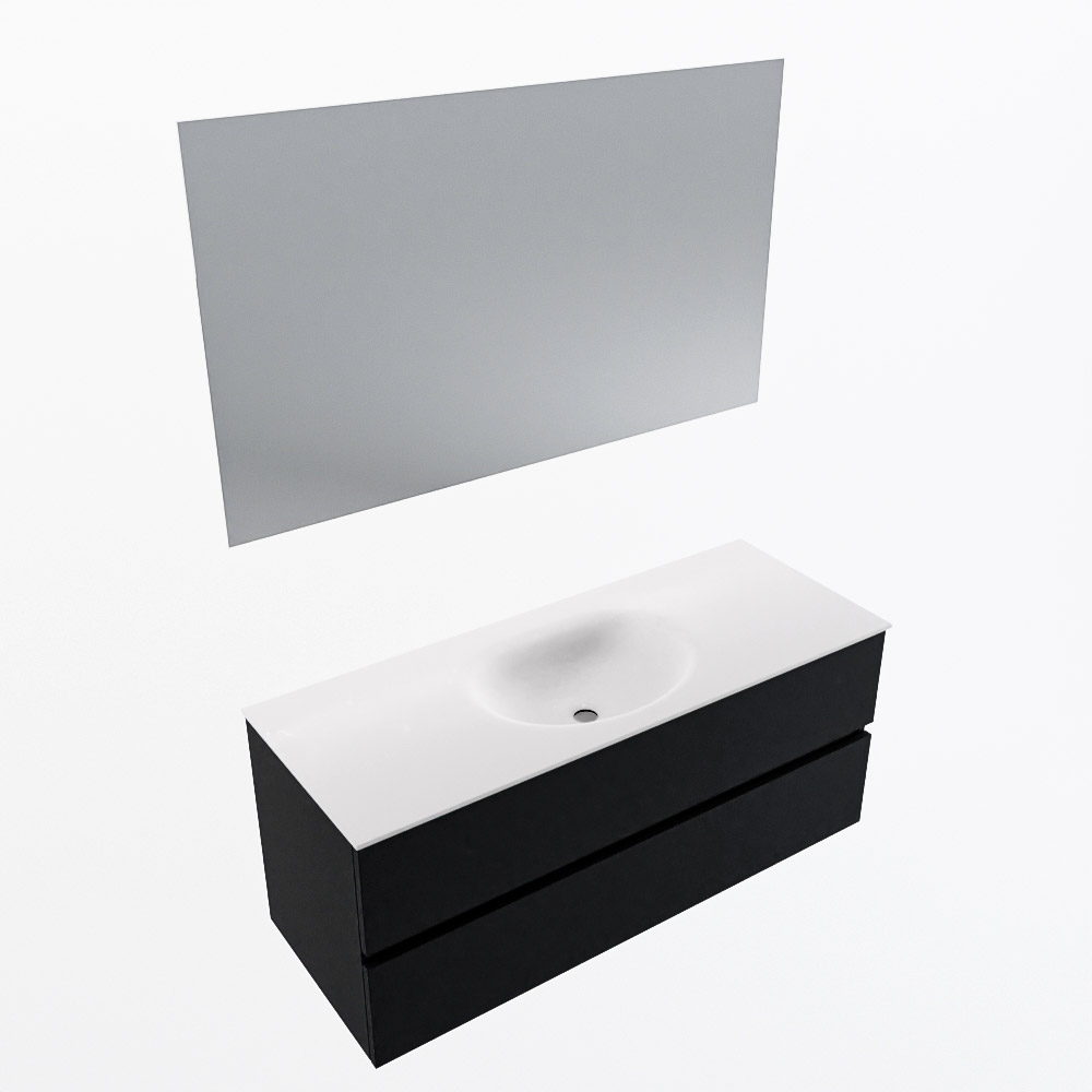 MONDIAZ VICA 120cm mueble de baño Urban 2 cajones. Lavabo MOON Centro sin orificio color Talc con espejo LED. 6 MONDIAZ VICA 120cm mueble de baño Urban 2 cajones. Lavabo MOON Centro sin orificio color Talc con espejo LED. - Imagen 6