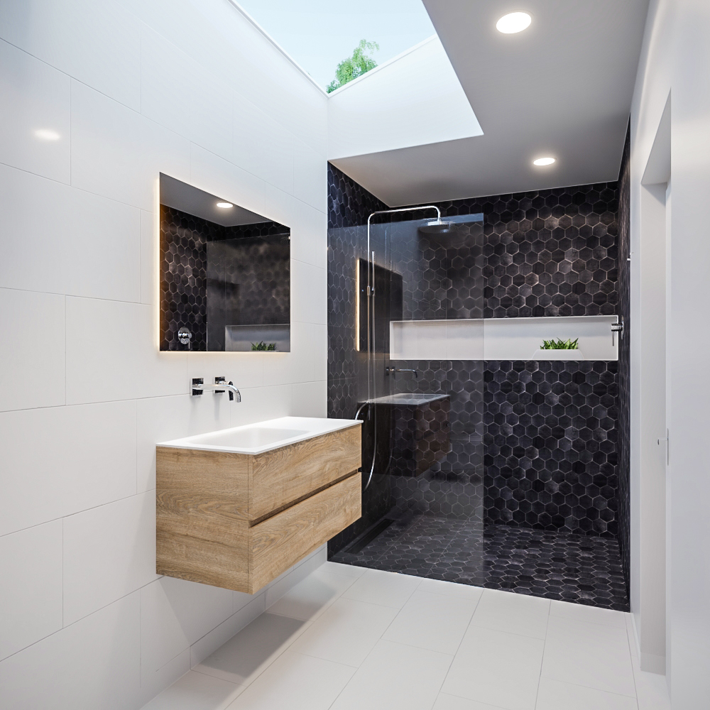 MONDIAZ VICA 100cm mueble de baño Washed Oak 2 cajones lavabo CLOUD Izquierda sin orificio con espejo LED. 2 MONDIAZ VICA 100cm mueble de baño Washed Oak 2 cajones lavabo CLOUD Izquierda sin orificio con espejo LED. - Imagen 2