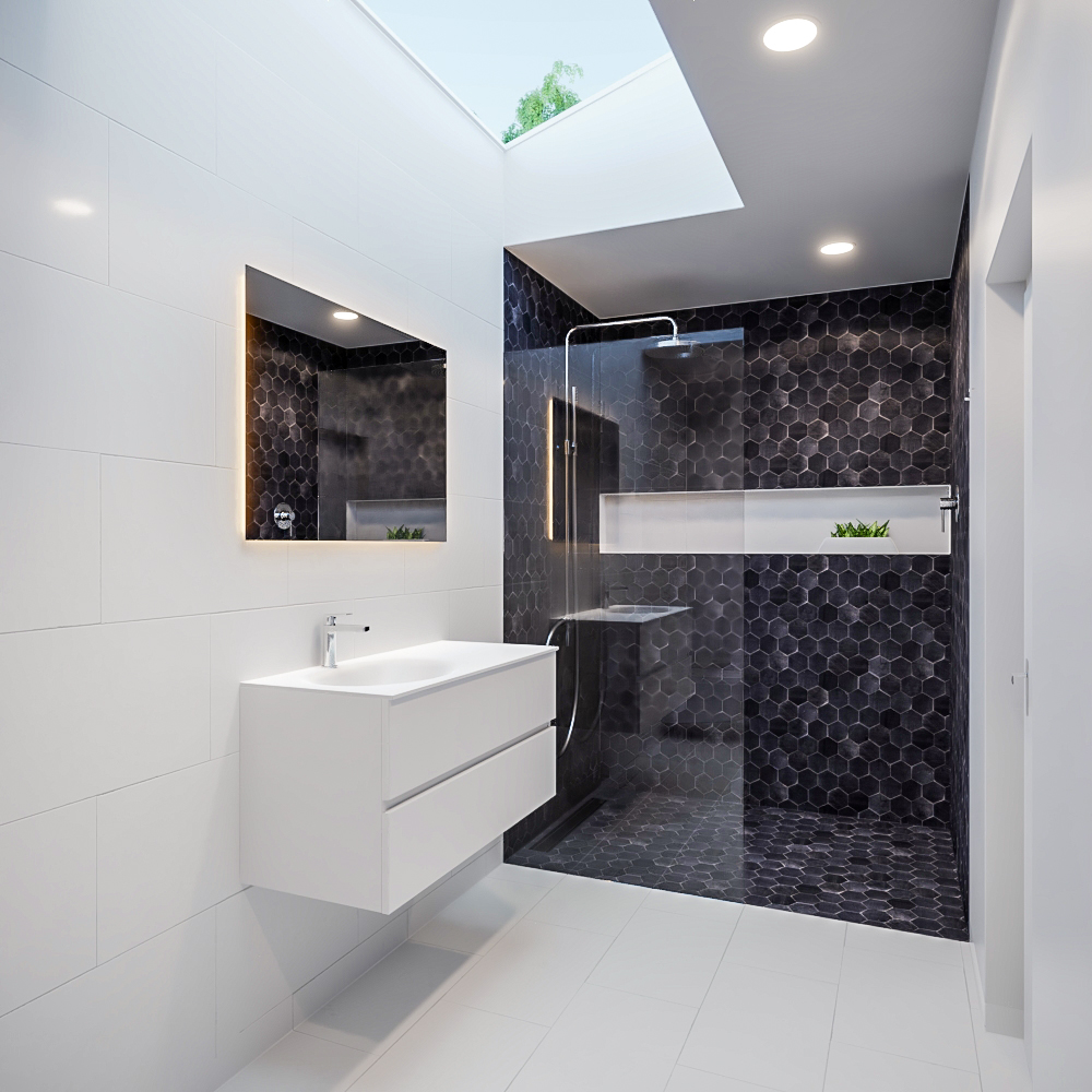 MONDIAZ VICA 100cm mueble de baño Talc 2 cajones lavabo MOON Izquierda 1 orificio con espejo LED. 2 MONDIAZ VICA 100cm mueble de baño Talc 2 cajones lavabo MOON Izquierda 1 orificio con espejo LED. - Imagen 2