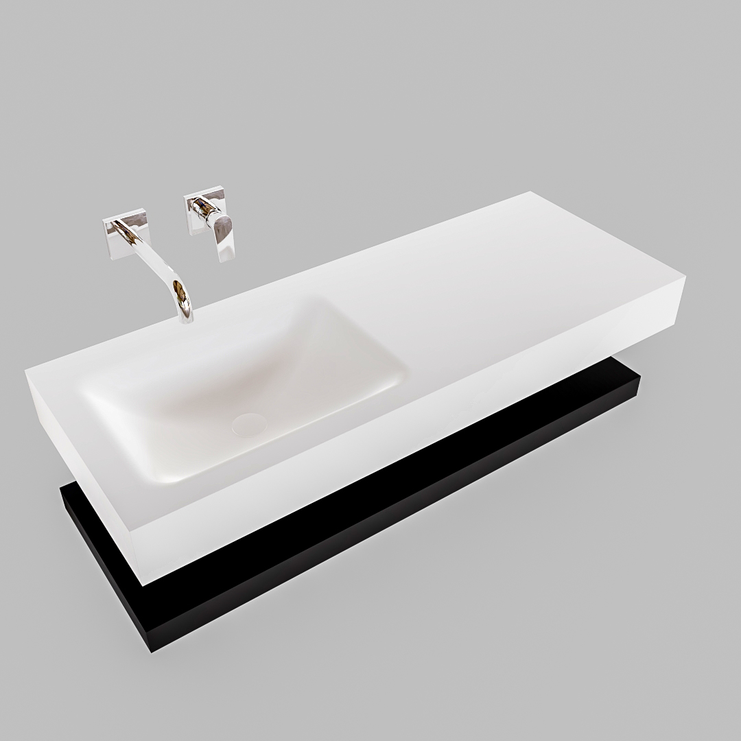 Mueble suspendido ALAN 120 cm de Sin cajones urban. Encimera con lavabo CLOUD izquierda sin orificio blanco mate 9 Mueble suspendido ALAN 120 cm de Sin cajones urban. Encimera con lavabo CLOUD izquierda sin orificio blanco mate - Imagen 9