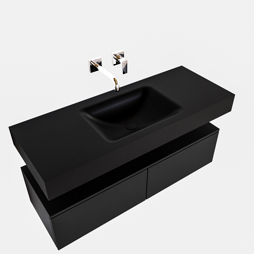 MONDIAZ ALAN 120cm mueble de baño Urban 2 cajones lavabo suspendido Centro sin orificio, color Urban. 4 MONDIAZ ALAN 120cm mueble de baño Urban 2 cajones lavabo suspendido Centro sin orificio, color Urban. - Imagen 4