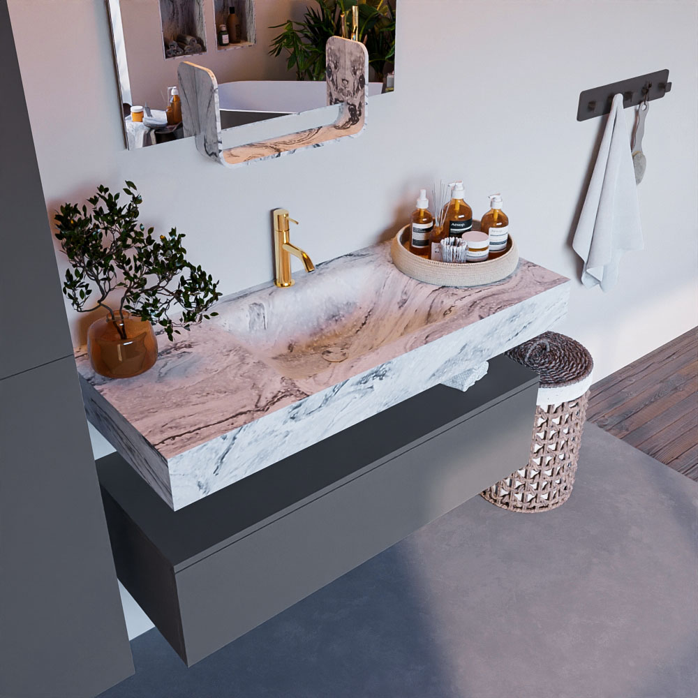MONDIAZ ALAN-DLUX 110cm mueble de baño Plata 1 cajón. Lavabo CLOUD Centro 1 orificio color Glace. 1 MONDIAZ ALAN-DLUX 110cm mueble de baño Plata 1 cajón. Lavabo CLOUD Centro 1 orificio color Glace.