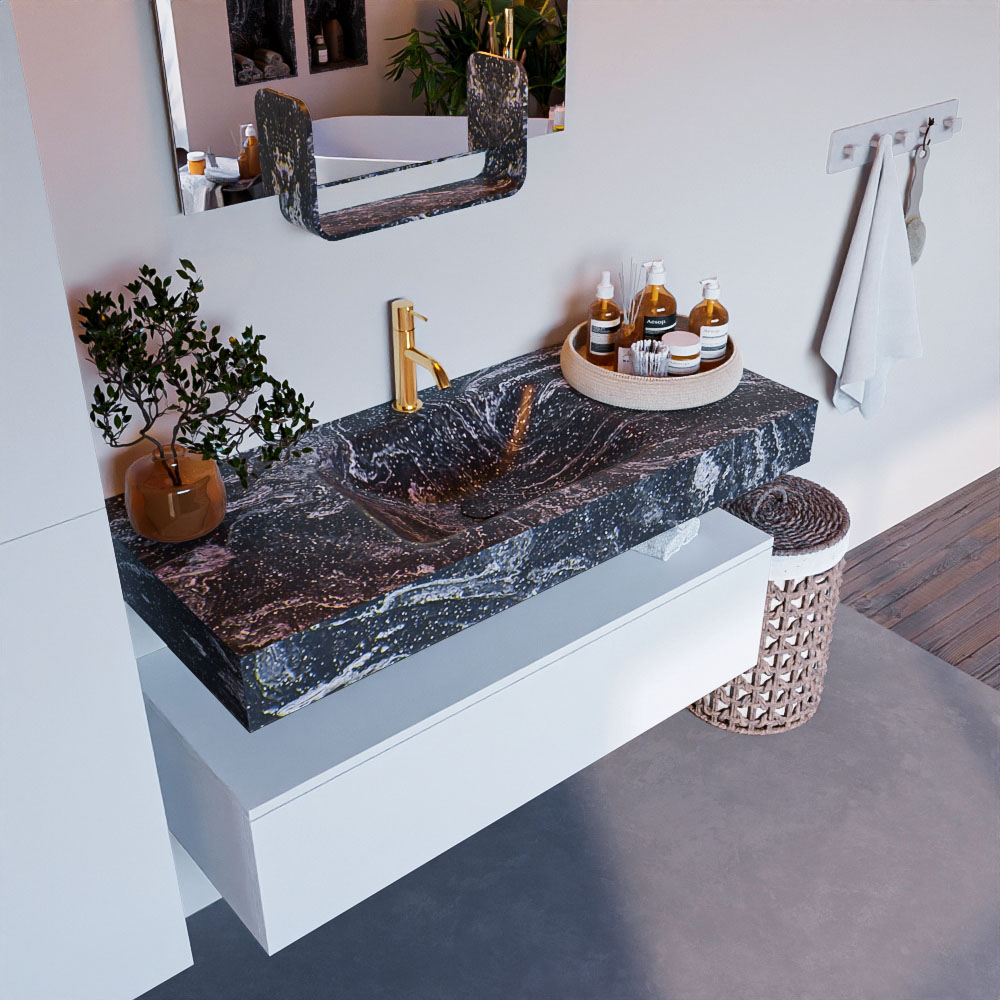 MONDIAZ ALAN-DLUX 110cm mueble de baño Talc 1 cajón. Lavabo CLOUD Centro 1 orificio color Lava. 1 MONDIAZ ALAN-DLUX 110cm mueble de baño Talc 1 cajón. Lavabo CLOUD Centro 1 orificio color Lava.
