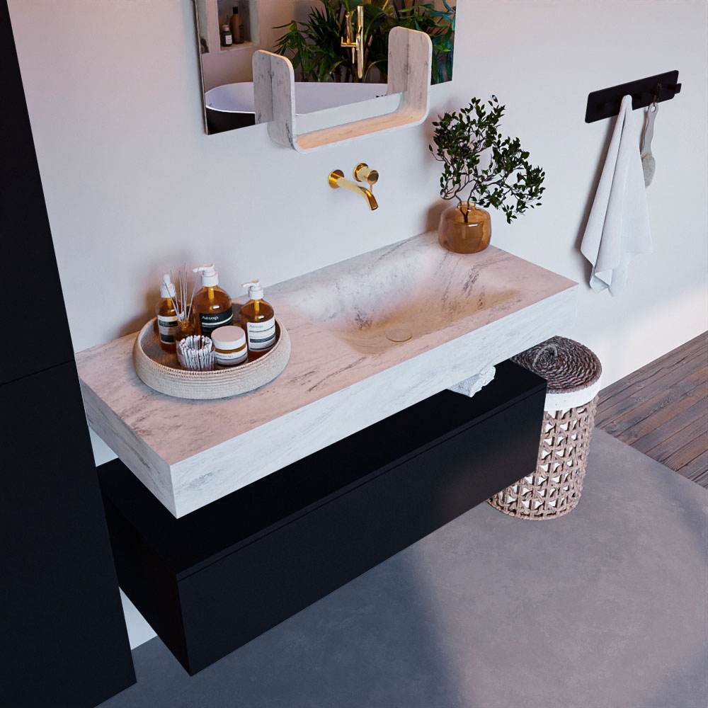 MONDIAZ ALAN-DLUX 110cm mueble de baño Urban 1 cajón. Lavabo CLOUD Derecho sin orificios color Opalo. 1 MONDIAZ ALAN-DLUX 110cm mueble de baño Urban 1 cajón. Lavabo CLOUD Derecho sin orificios color Opalo.
