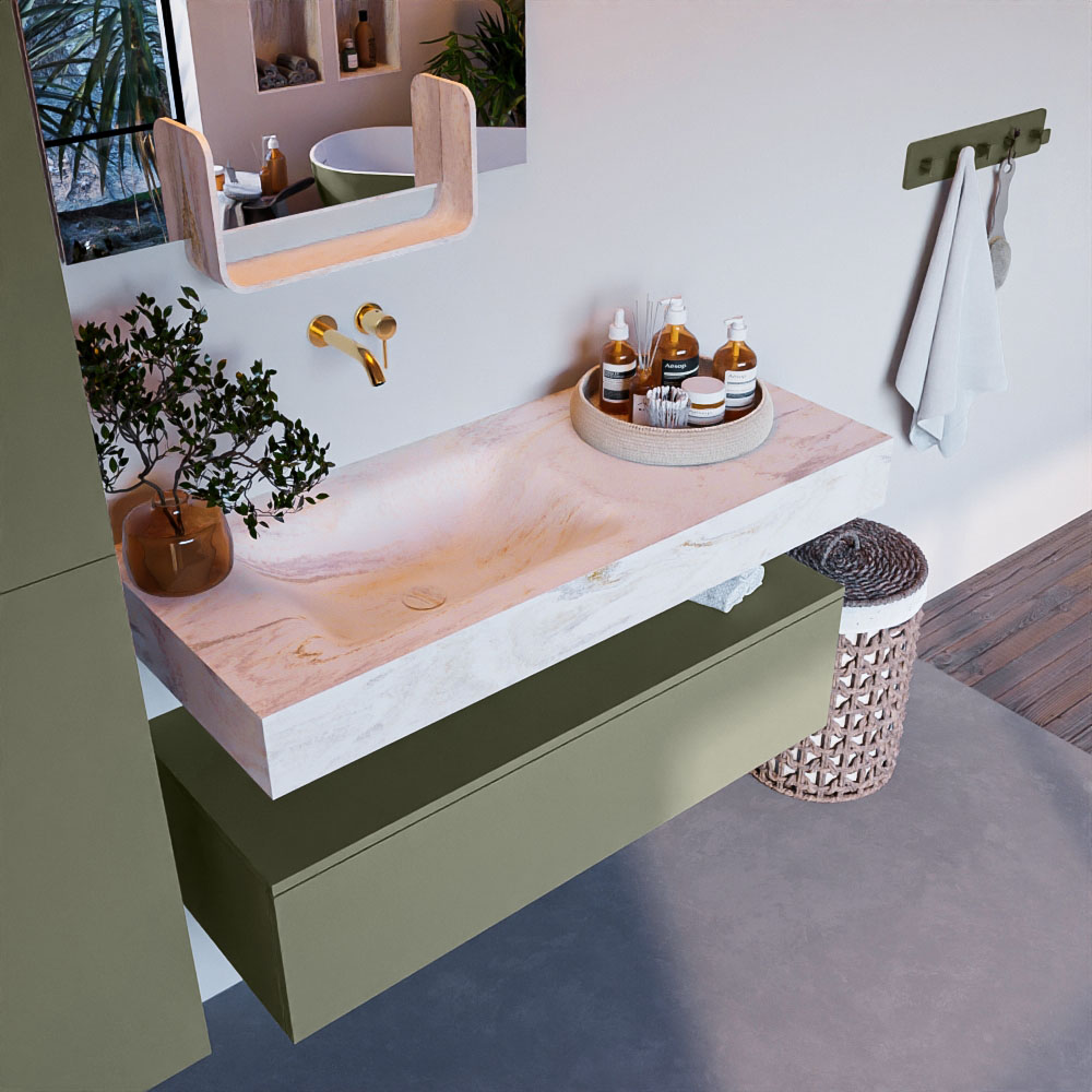 MONDIAZ ALAN-DLUX 110cm mueble de baño Army 1 cajón. Lavabo CLOUD Izquierda sin orificios color Ostra. 1 MONDIAZ ALAN-DLUX 110cm mueble de baño Army 1 cajón. Lavabo CLOUD Izquierda sin orificios color Ostra.