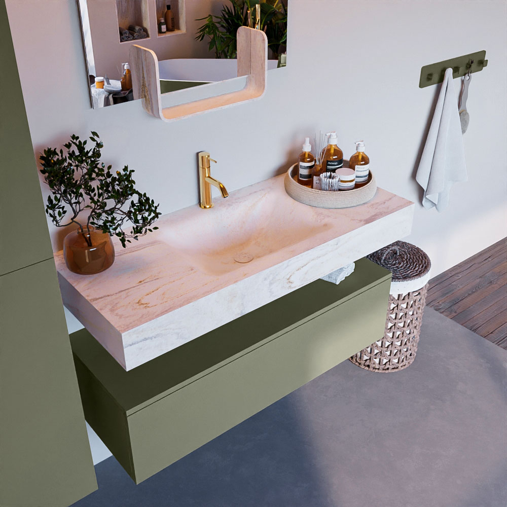 MONDIAZ ALAN-DLUX 110cm mueble de baño Army 1 cajón. Lavabo CLOUD Centro 1 orificio color Ostra. 1 MONDIAZ ALAN-DLUX 110cm mueble de baño Army 1 cajón. Lavabo CLOUD Centro 1 orificio color Ostra.