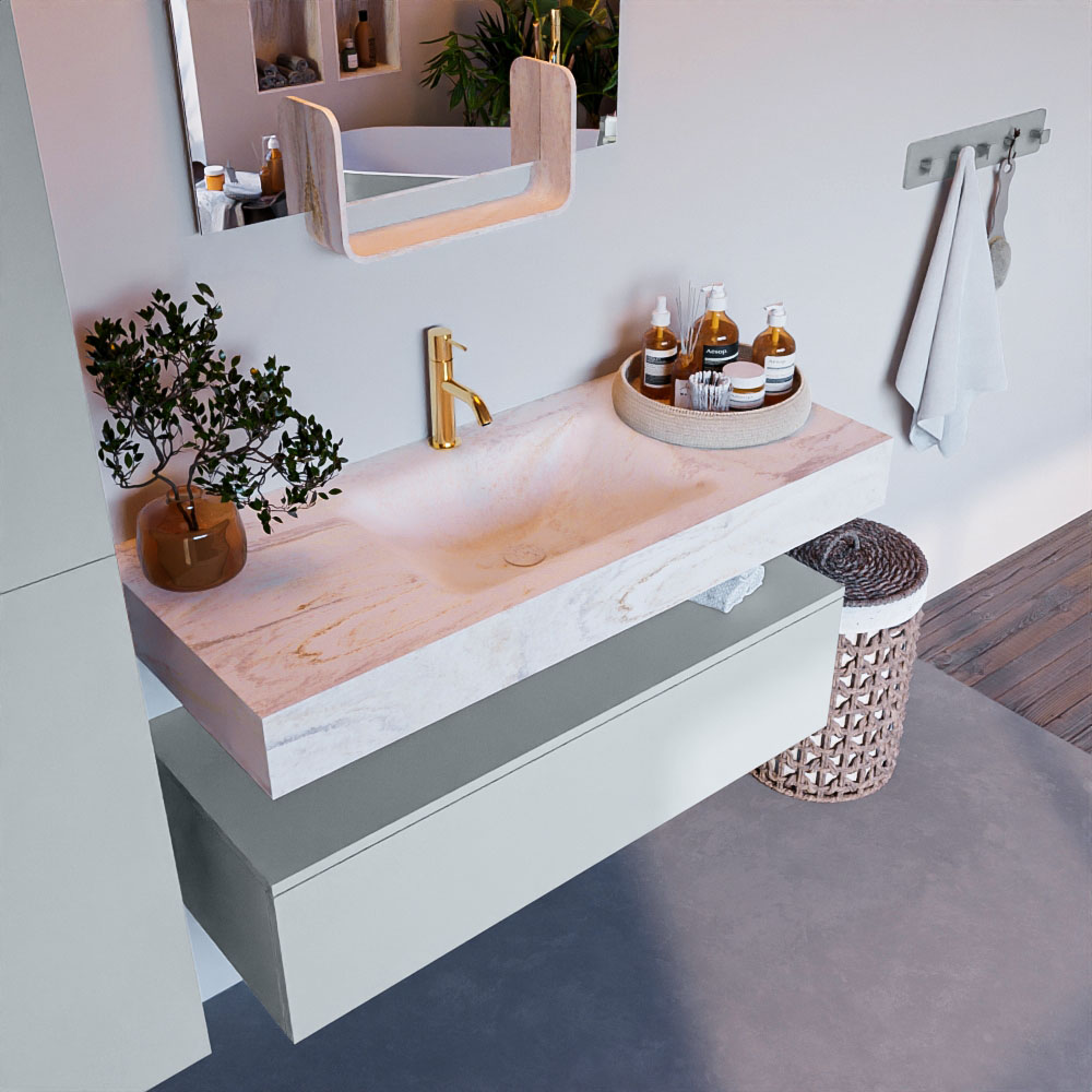 MONDIAZ ALAN-DLUX 110cm mueble de baño Clay 1 cajón. Lavabo CLOUD Centro 1 orificio color Ostra. 1 MONDIAZ ALAN-DLUX 110cm mueble de baño Clay 1 cajón. Lavabo CLOUD Centro 1 orificio color Ostra.
